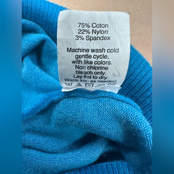 J. Crew Vibrant Blue Crew Neck Light-Weight Sweater Size Large - Picture 7 of 7